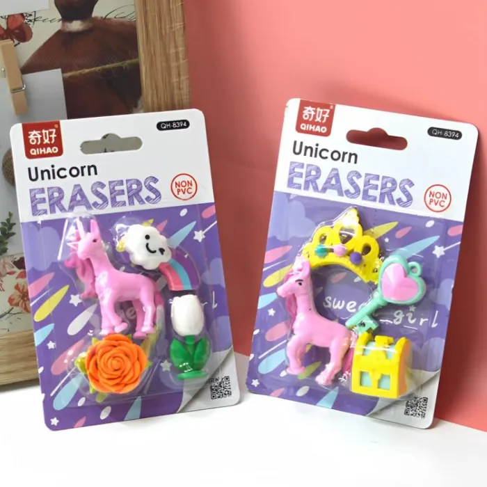 Fancy Erasers Card - QIHAO - QH-8316 - QH-8394 - Pkt
