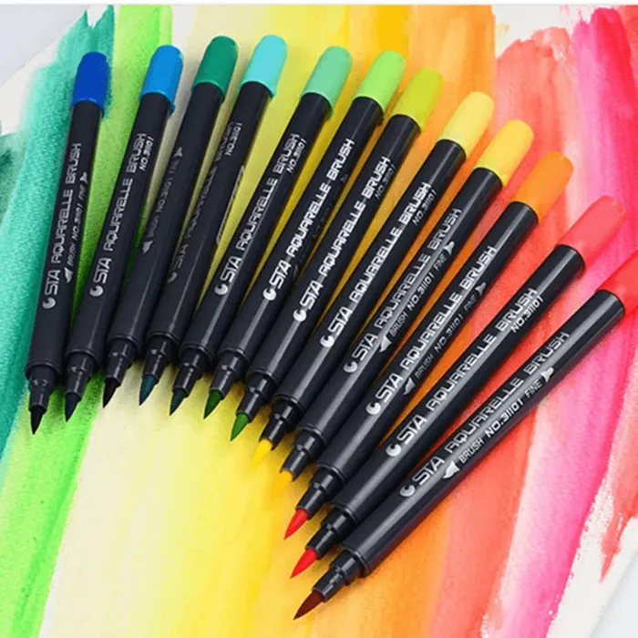 Water Color Brush Pen 12colors WCBP619-12