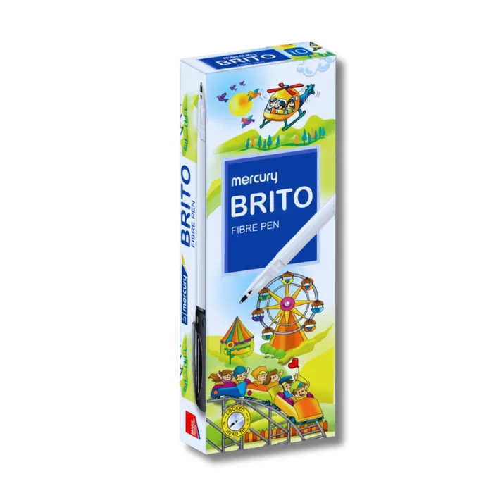 Brito One Color Marker Black 10's Box ( New )