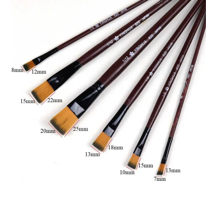 Brown Y - Paint Brush 6Pcs