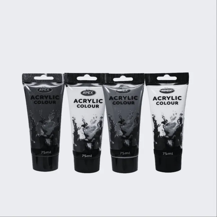 Black 15 - Acrylic Colour Tube 75ml - Apex - Pcs