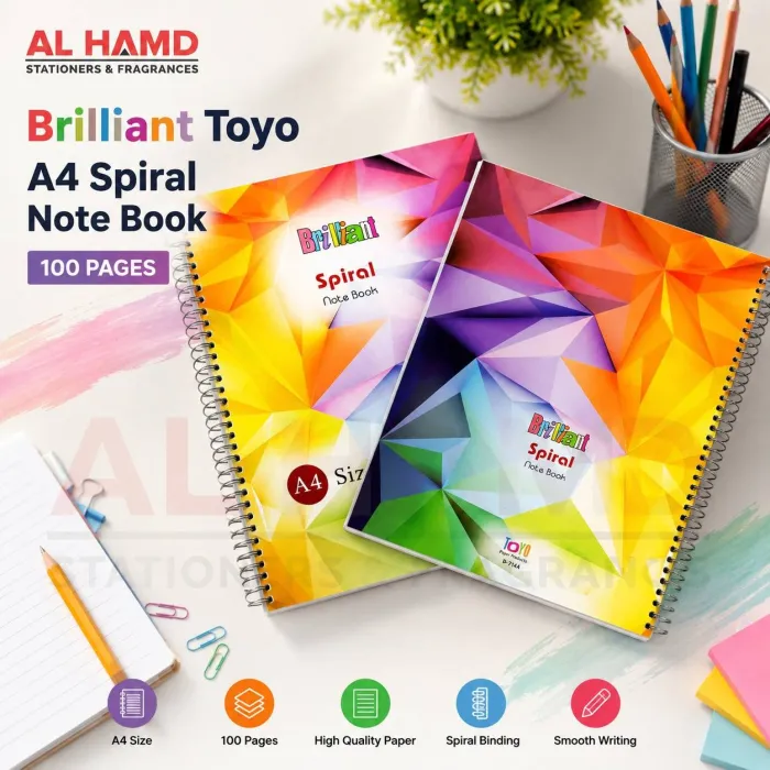 Brilliant Toyo A4 Spiral Note Book 100pg