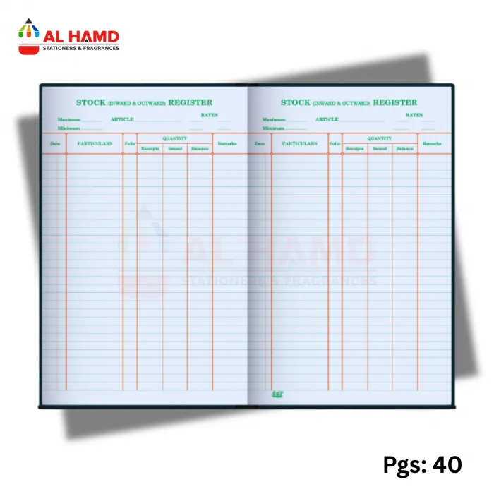 Stock inward/outward Reg. 1No. 40pgs SR1