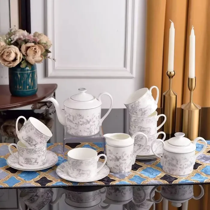 Royal Bone China Tea Set – 15 Pieces