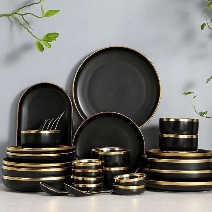 Matte Black Dinner Plate Set (6 pcs)