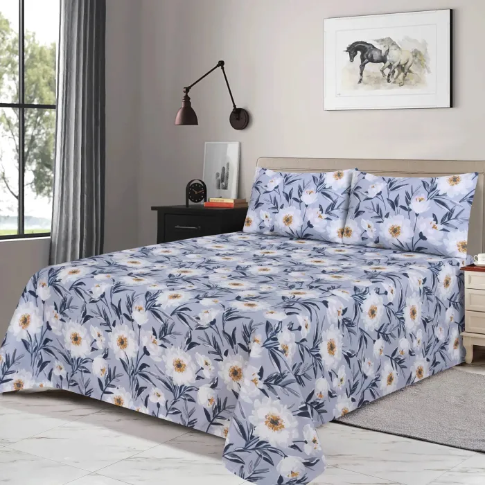 Cotton Printed Bedsheet Set (King Size)
