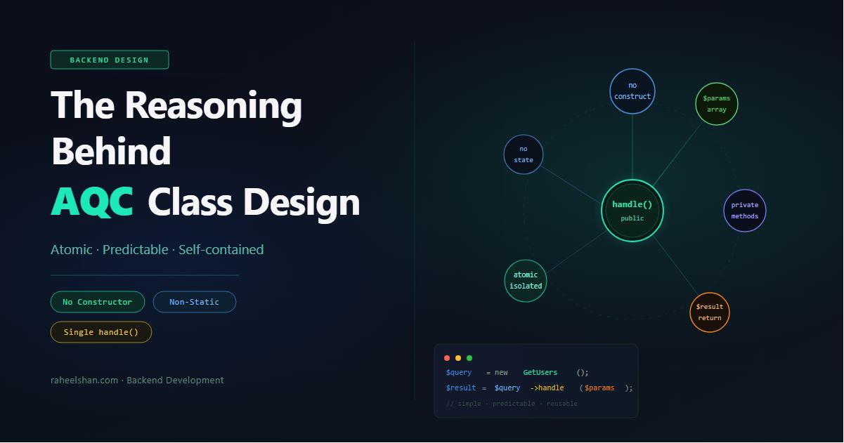 The Reasoning Behind AQC Class Design Choices